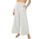 thumbnail image 2 of Pantalones de pierna ancha para mujer, elásticos, de cintura alta, holgados, de Color puro, informales, con bolsillos, para primavera y verano, 2 of 6