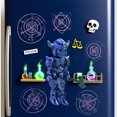 thumbnail image 7 of 3D Printed Vintage Skeleton Magnetic Figurine for Kitchen (Blue Silver), 7 of 7