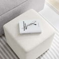 thumbnail image 6 of Callum 17" Square Woven Heathered Fabric Ottoman in Heathered Weave Ivory, 6 of 9