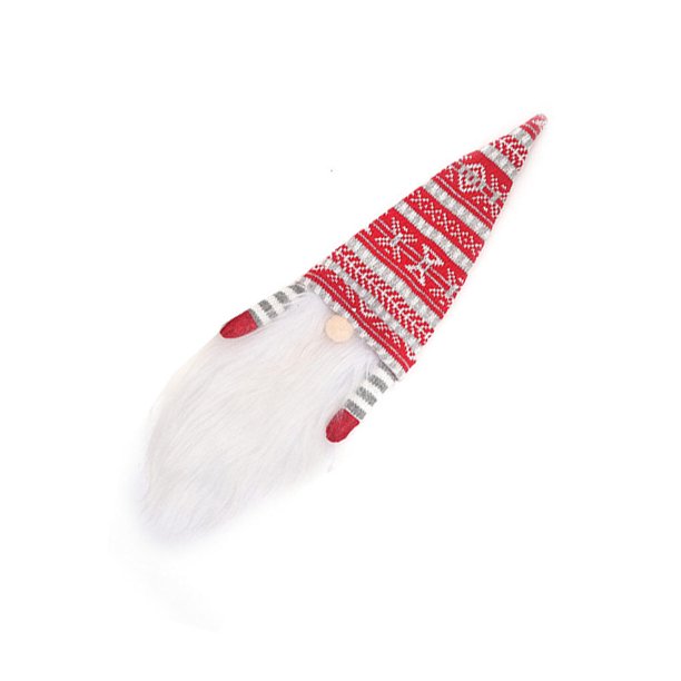 Billuyoard Cubierta de botella de vino de Navidad sin rostro anciano tejido manga rayas sombrero Navidad Toppers hogar comedor fiesta boda Kits de decoración para fiestas Rojo