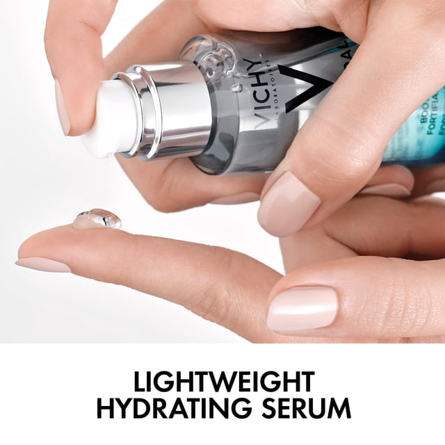 Vichy Mineral 89 Fortifying & Hydrating Daily Skin Booster | Pure Hyaluronic Acid Serum For Face | Plumps & Hydrates | Repairs Skin Barrier| Lightweight Moisturizing Gel | Fragrance Free &