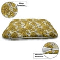 thumbnail image 3 of Floral Pet Bed, Lily Carnation Bouquet Beauty Botany Field Flourishing Mother Nature Theme, Resistant Pad for Dogs and Cats Cushion with Removable Cover, 24" x 39", Earth Yellow Beige, by Ambesonne, 3 of 4