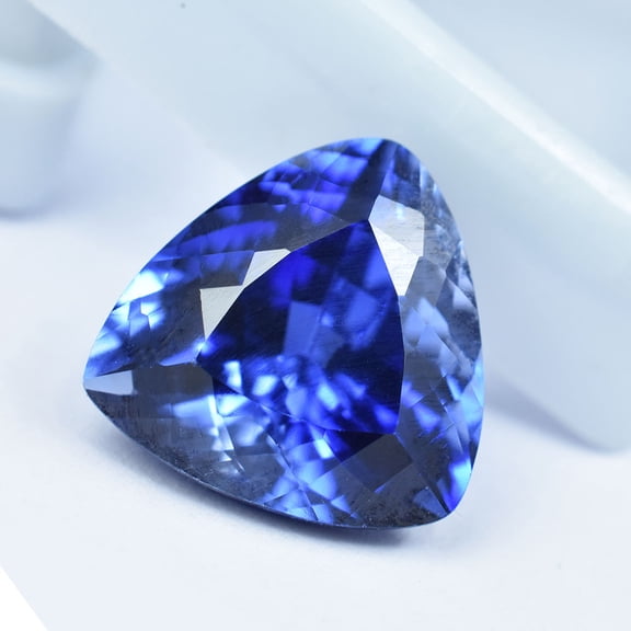 Beautiful Trillion 10.8 Ct CERTIFIED Natural Blue Sapphire Ring Making Gemstone