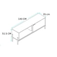 thumbnail image 4 of Mesa de TV Midtown Concept 48' Blanco Pies de Pino 140 cm x 51,5 cm x 35 cm, 4 of 7