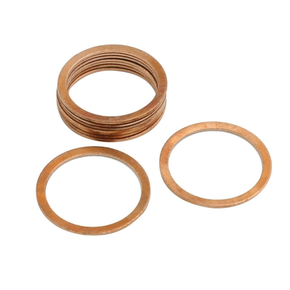 10pcs 26mm Inner Dia Copper Washers Flat Sealing Gaskets Ring for Cars