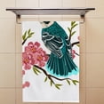 thumbnail image 4 of GZHJMY Fingertip Hand Towels, 2 Pack Pcs Bird Sitting on a Branch of Cherry Blossoms Absorbent Face Bath Towels for Bathroom Kitchen, 30"x15", 4 of 6