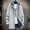 Silver, variant on QUNYINEY Long Sleeve Jacket for Men Zip up Black Solid Fleece Overcoat Hooded Loose with Pocket Drawstring Outerwear Jackets