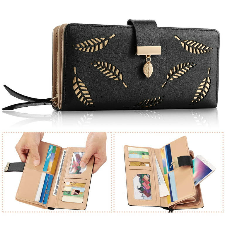 Credit/Debit Card Holder 11 Slot PU Leather Small Zipper Wallet for