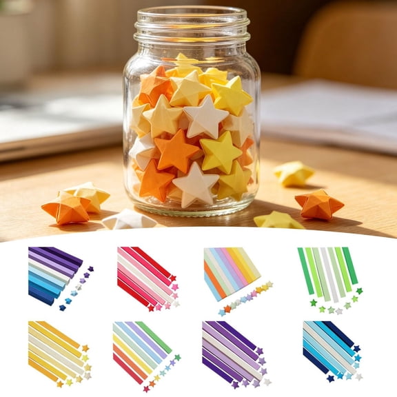 CozeLy Origami Star Paper Strips 540 Sheets Double Colored Star Paper for Paper Stars Making DIY Hand Arts and Crafts for Home Decoration and Gifts