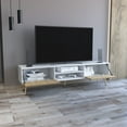 thumbnail image 4 of Knubmt Wood TV Cabinet for TVs up to 71", Media Console with Drawers and Open Shelves, TV Stand for Living Room, 4 of 7