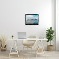 thumbnail image 2 of Stupell Distant New York City Skyline Buildings Travel & Places Painting Black Floater Framed Art Print Wall Art, 2 of 6
