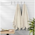 thumbnail image 6 of MALLONI HOME 100% Premium Cotton 2 Pack Oversized Bath Towel Set 28x55 inches, Large Bath Towels, Ultra Absorbant Compact Quickdry & Lightweight Towel, Ideal for Gym Travel Camp Pool - Ivory, 6 of 7