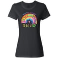 thumbnail image 3 of Inktastic Have the Courage to Be Kind Watercolor Rainbow Women's T-Shirt, 3 of 5