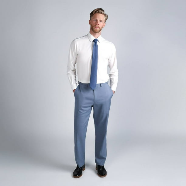 Mens Haggar Premium Comfort Flat Front Classic Fit Dress Pants Dark Chocolate
