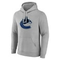 thumbnail image 2 of Men's Gray Vancouver Canucks Primary Team Logo Pullover Hoodie, 2 of 3