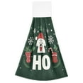 thumbnail image 7 of Yayeee Kitchen Hanging Hand Towels Set of 2 with Loop Bathroom Absorbent Tie Towel, Christmas Dog, 7 of 7