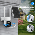 thumbnail image 2 of Hawkray Solar Security Camera 2K, 360° Pan-Tilt, 5G/2.4G WiFi, Two-Way Audio, PIR Motion, 2 of 8