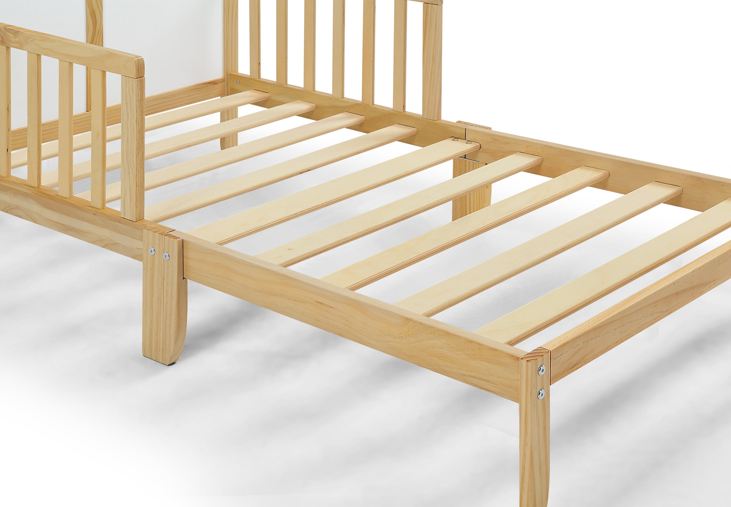 Olive & Opie Birdie Contemporary Wood Toddler Bed in Natural/White Wood Finish