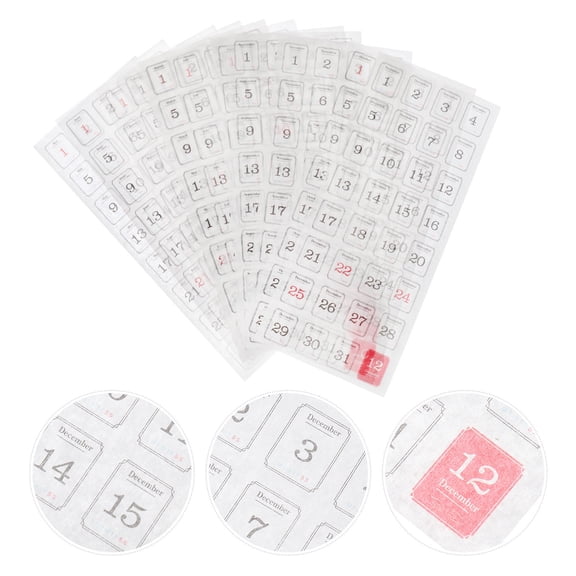ELAYARD White Self-Adhesive Calendar Index Tabs for Monthly Planners, Organizers, and Decorative Paper - 2 Sets for Easy Scheduling