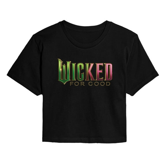 Wicked: Part 2 -  For Good Logo - Juniors Cropped Short Sleeve Graphic T-Shirt