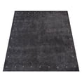 thumbnail image 3 of Rugsotic Carpets Hand Knotted Wool Area Rug 8'x10' Charcoal Contemporary Rectangle Indoor Rug for Living Room, Bedroom Antimicrobial L00535, 3 of 5
