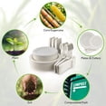 thumbnail image 7 of 250-piece biodegradable paper plate set (extra long cutlery), disposable cutlery set, eco-friendly compostable plates and utensils, including party plates, forks, knives and spoons, 7 of 7
