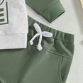 thumbnail image 5 of TOWED22 Kid Toddler Boy Clothes Color Block Sweatshirt and Casual Pants 2Pcs Boys Fall Winter Outfits,Green,18-24 M, 5 of 6
