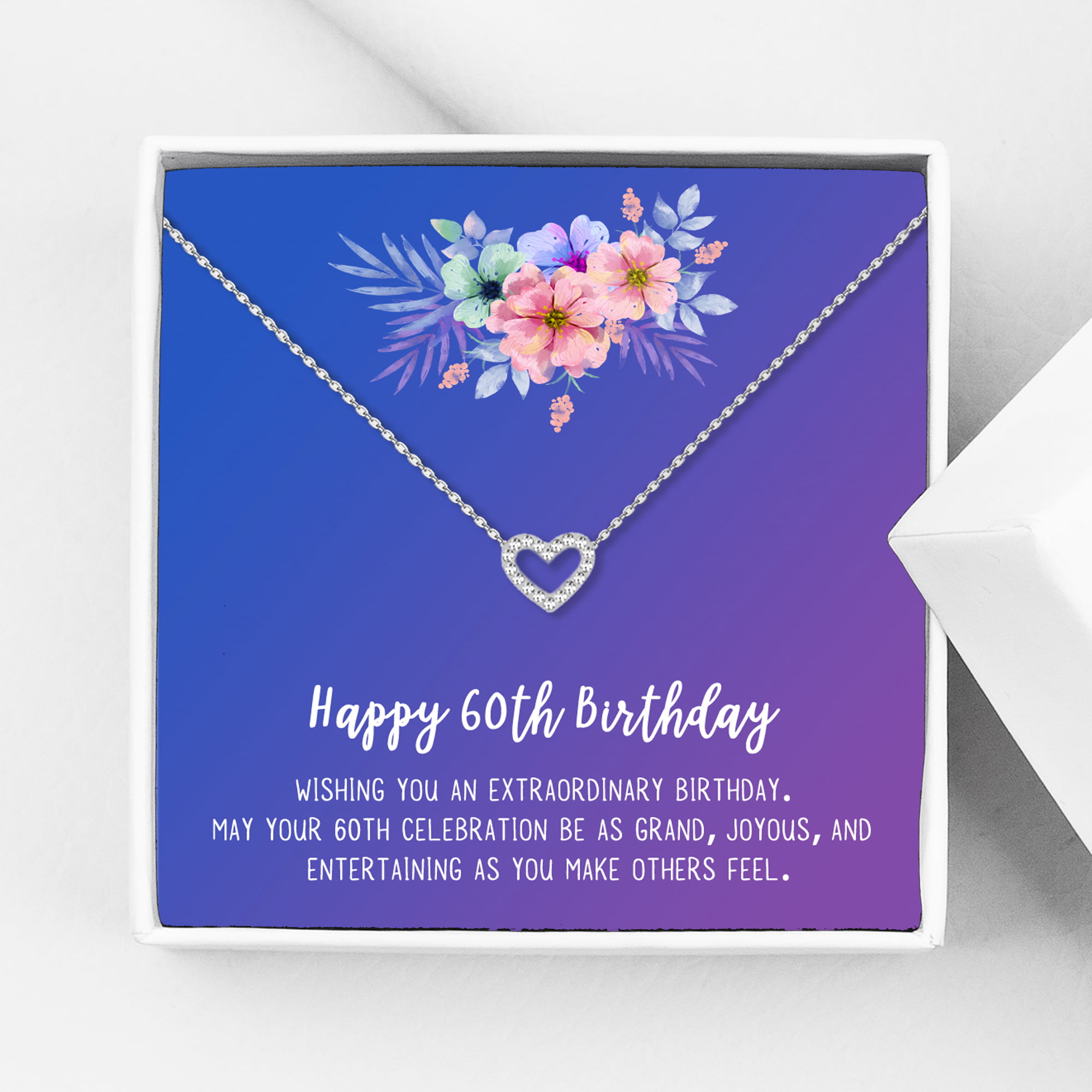 Happy 60th Birthday Alluring Necklace 60th Necklace birthday gifts for Mom,Gifts Jewelry 60th Birthday Gift Birthday Gift Ideas for Women