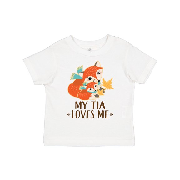 Inktastic My Tia Loves Me Fox Niece Nephew Gift Boys or Girls Toddler T-Shirt