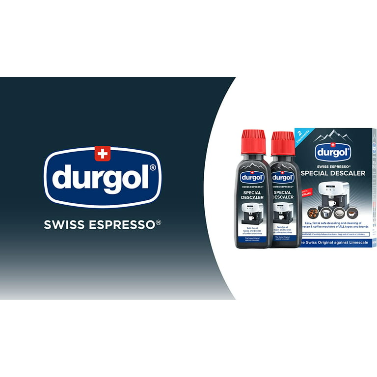 Durgol Swiss Espresso, Descaler and Decalcifier for All Brands of Espresso  Machines and Coffee Makers, 4.2 Fluid Ounces (Pack of 2)