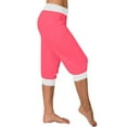 thumbnail image 6 of WMTBSRSW Women's Capri Pants with Pockets Block Color High Waisted Yoga Pants Lightweight Summer Capris Lounge Trousers, 6 of 6