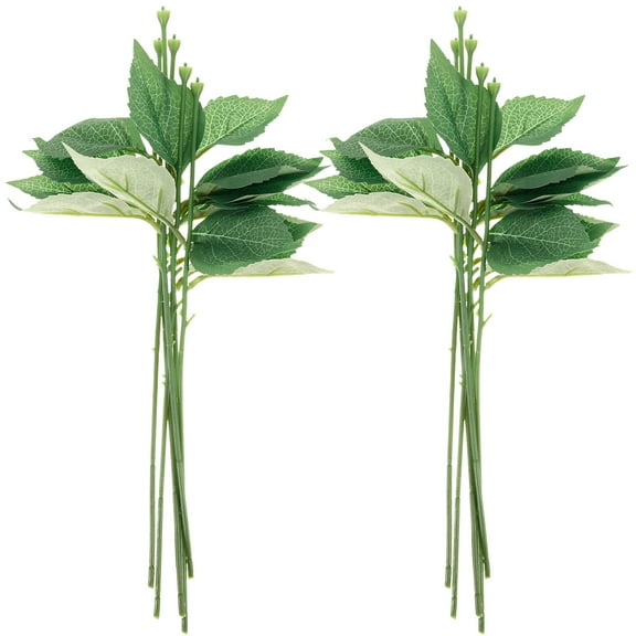 TUIBELYN 10 Sets DIY Floral Stem and Leaves Crafts Bouquet Stem DIY Floral Arrangement Material
