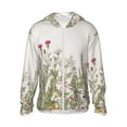 thumbnail image 2 of Uemuo Herbs and Wildflowers Pattern Women's Full Zip UPF 50+ Sun Protection Hoodie Jacket Long Sleeve Sun Shirt Hiking Outdoor Performance with Pockets-X-Large, 2 of 9