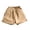 Khaki, variant on Girls And Boys Shorts Solid Color Linen Like Fabric Split Side Lightweight Casual Home Wear Comfy Summer Boys Shorts