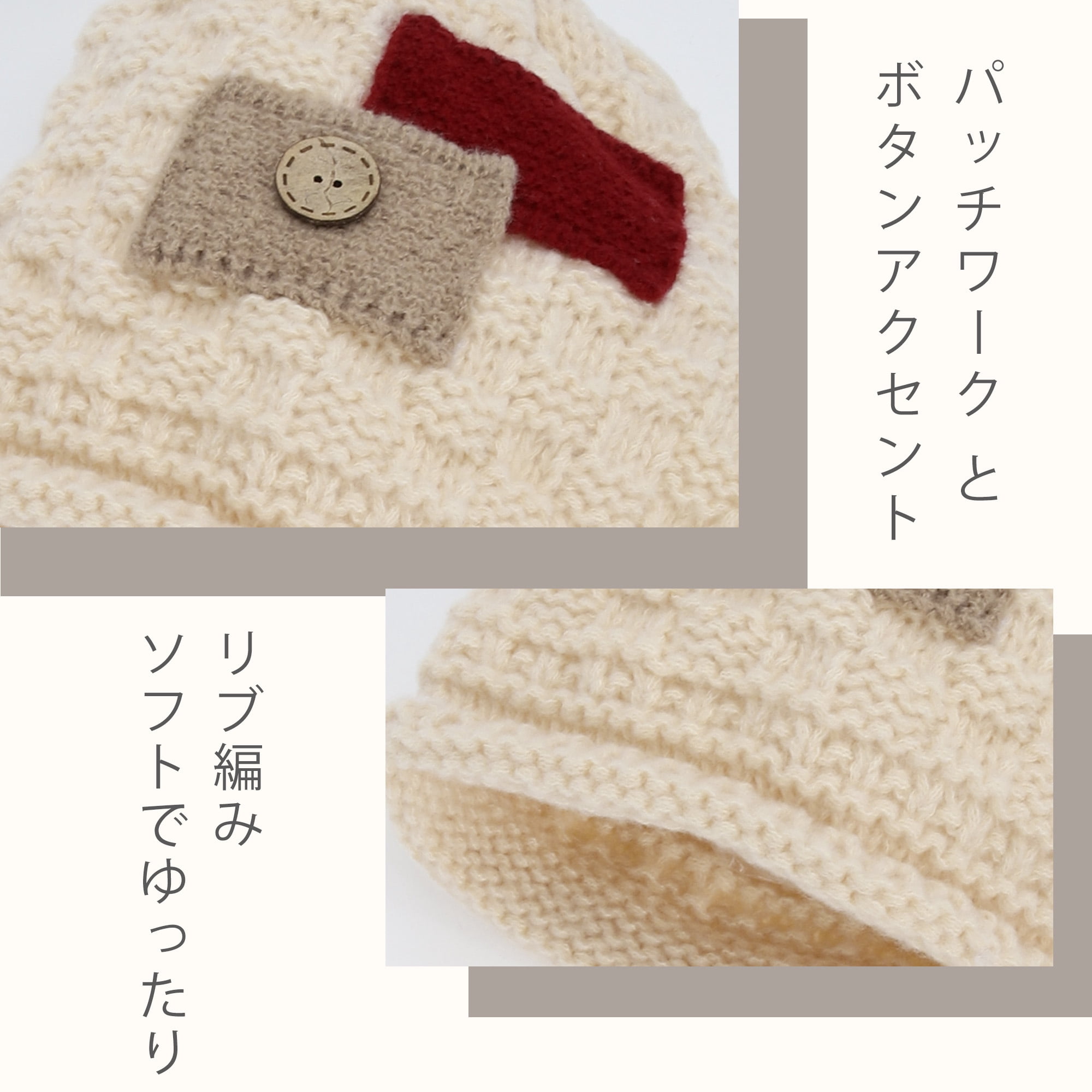 Unique Bargains Beanie Applique Tassel Winter Hat Soft Thick Hats 1 Pc Beige1
