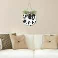 thumbnail image 6 of SKYSONIC Cow skin Welcome Sign for Front Door,All Seasons Welcome Wreath Porch Hanging Decoration for Farmhouse Wall Home Holiday Decoration - 11.8x11.10in, 6 of 7