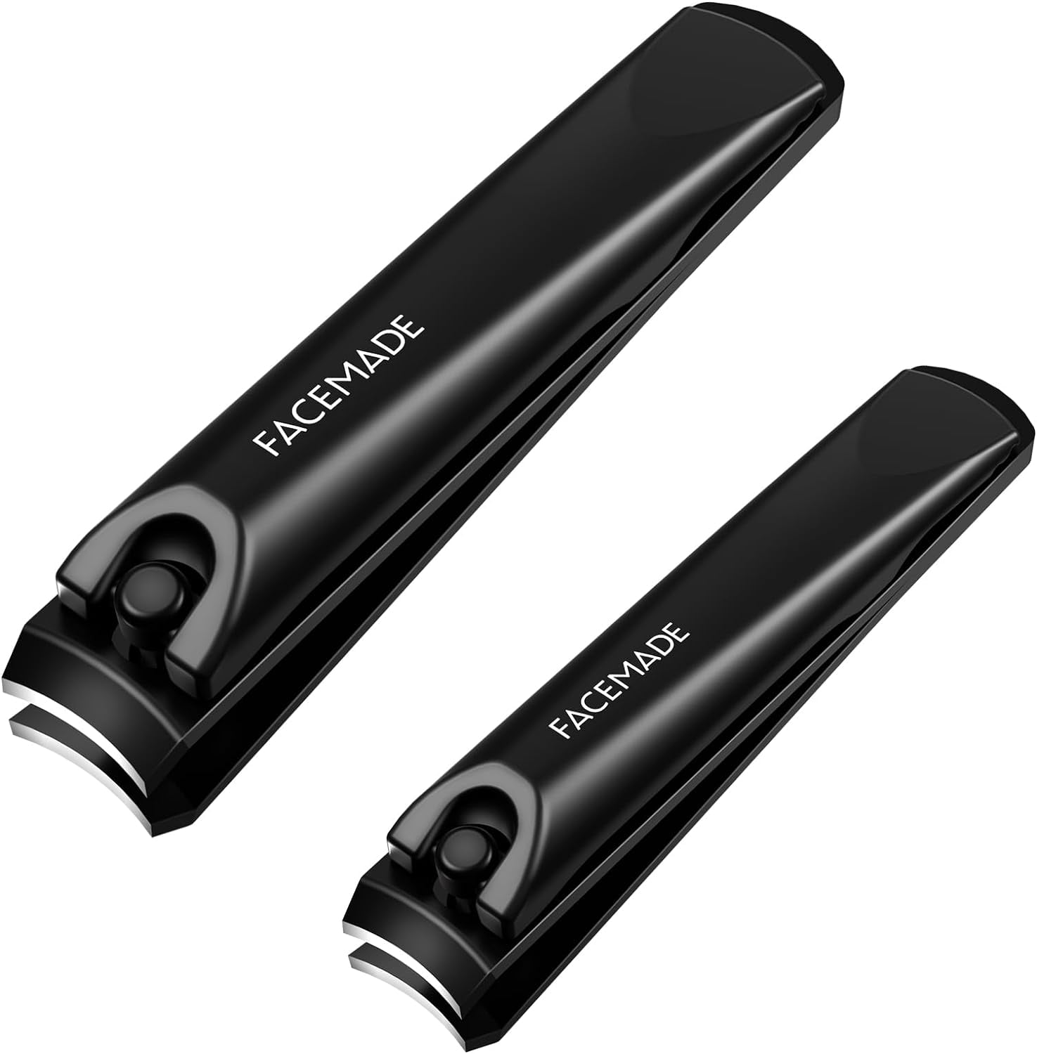 Nail Clipper, Stainless Steel Fingernails & Toenails Clippers & Nail File Sharp with Case, Set of 2