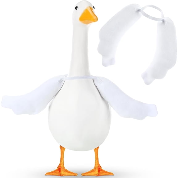 23 Inch Poseable Goose Wing Set for Porch Goose Lawn Statue, Outdoor Patio Yard Art Decoration Accessory, White