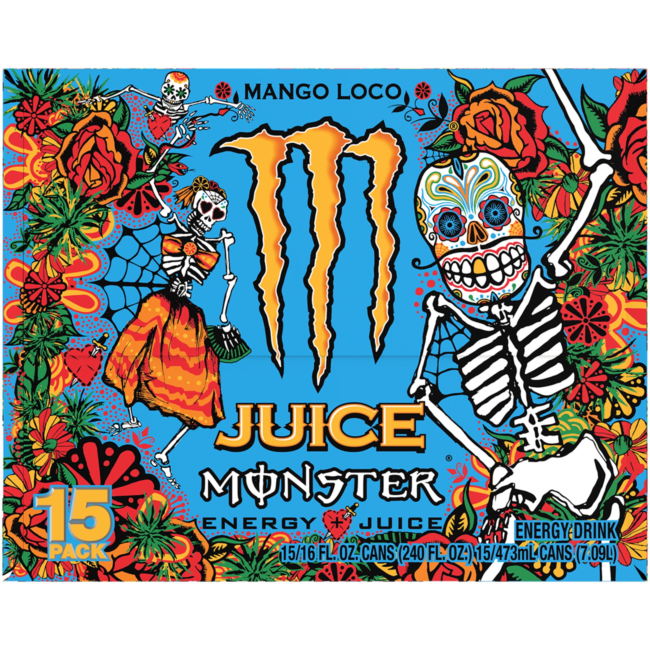 Monster Energy Juice Monster Mango Loco Energy Drink, 15-Pack, 16 Oz Cans