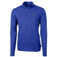 thumbnail image 2 of Men's Cutter & Buck Royal Kansas Jayhawks Virtue Eco Pique Recycled Quarter-Zip Pullover Top, 2 of 3