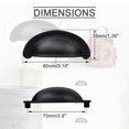 thumbnail image 6 of Bin Cup Pulls Cabinet Handles Painting Black Dresser Pull Handle for Cupboard Drawers Dresser Door 10pcs, 6 of 7