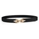 thumbnail image 5 of Women Fashion Waist Belt Narrow Stretch Dress Belt Thin Buckle Waistband Conbo, 5 of 5