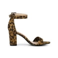 thumbnail image 4 of BLISSFUL STEP Women's Shoes Ankle Strap Block Heel Buckle Open Toe Sandals Leopard 7.5, 4 of 8