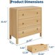 thumbnail image 2 of Moderno 3 Cajón cm de Profundidadresser para cm de Profundidadormitorio cm de Profundidadresser TV Soporte con Grande Cajones Natural Te x ture Curved Angle para Room-Natural Color, 2 of 7
