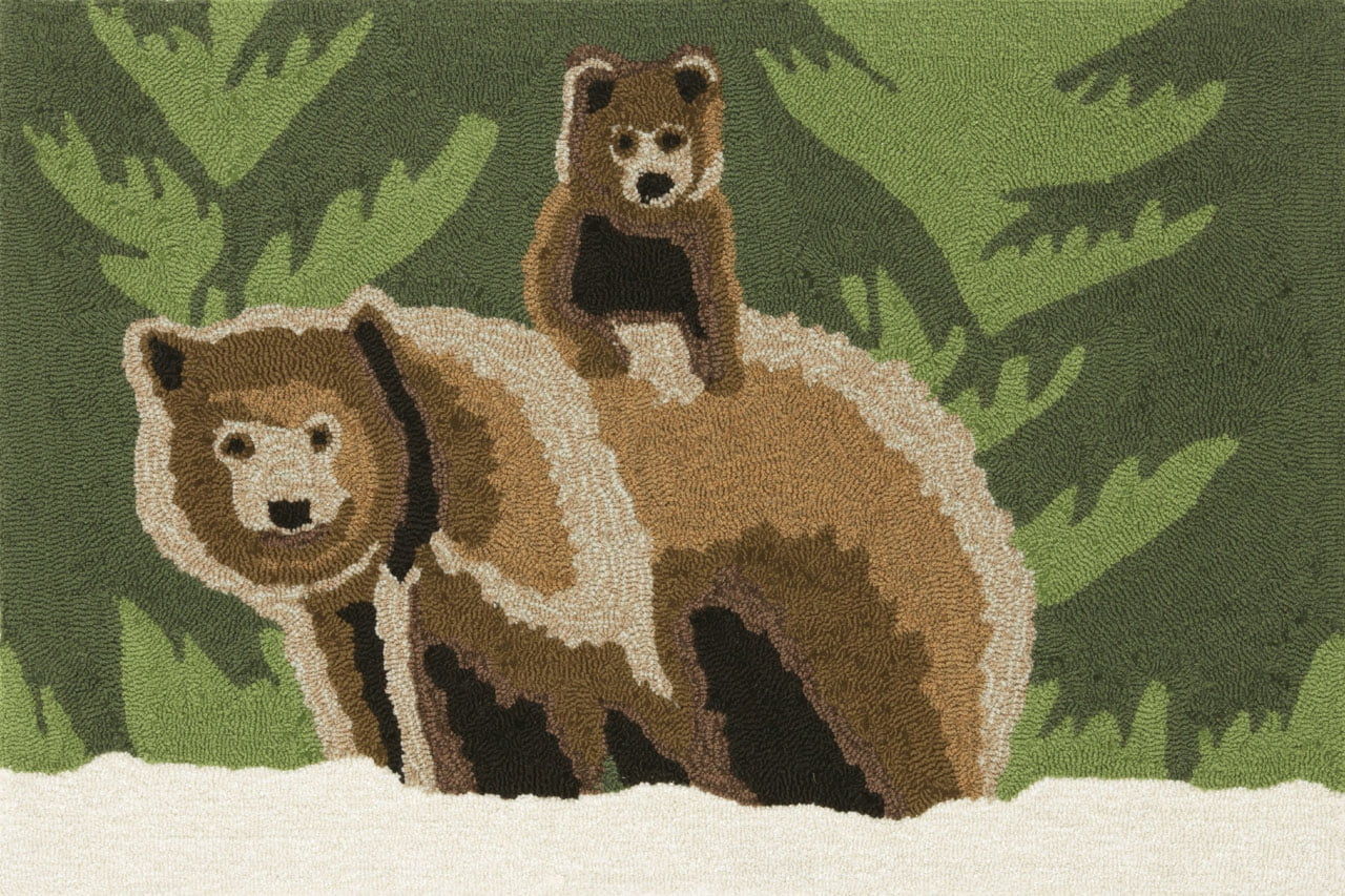 Trans-Ocean Rug Frontporch Bear Family Doormat by Supplier Generic