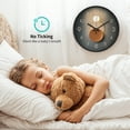 thumbnail image 4 of Unique Bargains Silent Non Ticking Battery Operated  Wall Clock Gold Pattern 3, 4 of 6