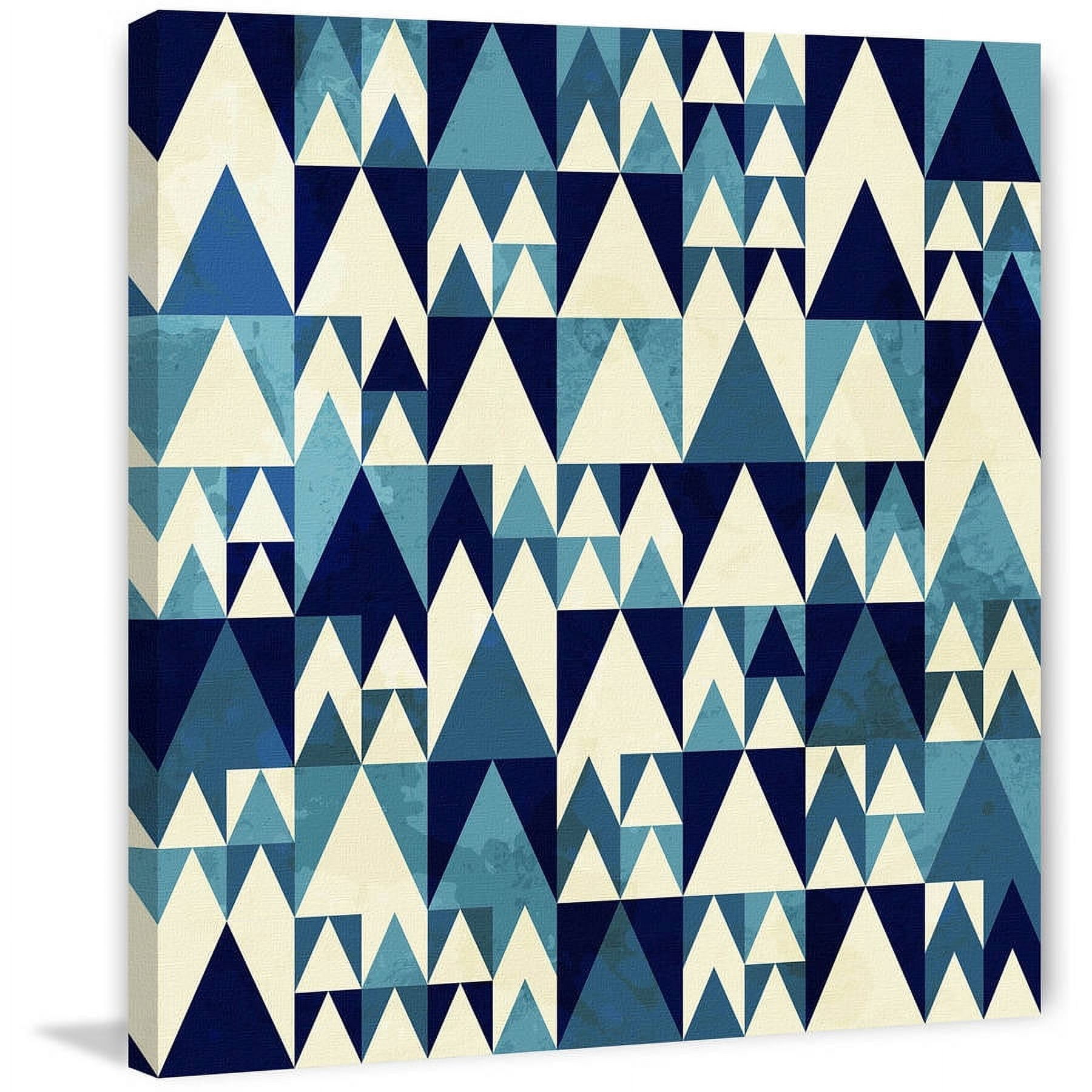 "Blue Invasion" Painting Print on Wrapped Canvas