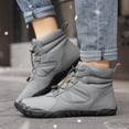 thumbnail image 4 of Botas de nieve de invierno para exteriores, zapatos de algodón grueso con forro polar para hombres, zapatos de montañismo de cinco dedos impermeables, antideslizantes y cálidos para mujer, 4 of 6