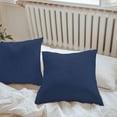 thumbnail image 5 of Navy Blue Outdoor Pillow Covers Pack of 2 Solid Color Waterproof Throw Pillow Covers Decorative Cushion Cases for Patio Garden Tent Balcony Couch 20x20 inch, 5 of 8
