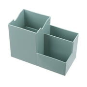 JDEFEG Teal Pencil Pouch Multifunctional Desktop Organizer Pen Stationery Desk Pen Pencil Holder Office Makeup Storage Box with Bracket Leather Pen Zip Green One Size